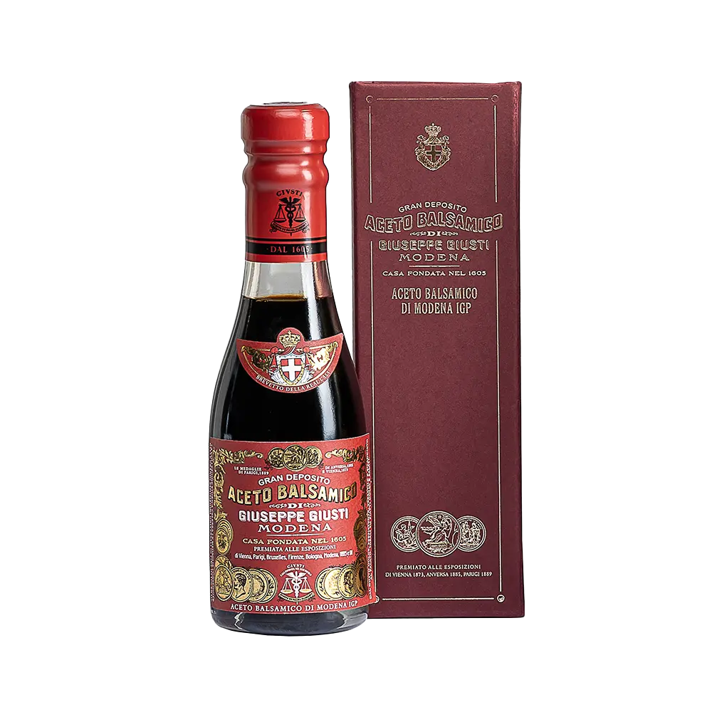 [PHUI00086] Giusti Vinaigre Balsamique de Modène IGP 3 Médailles d'Or   100ml champagnottina avec boite cadeau