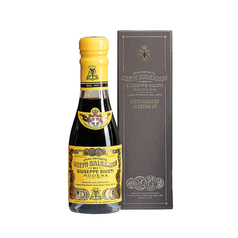 [PHUI00088] Giusti Vinaigre Balsamique de Modène IGP 4 Médailles d'Or  100ml Champagnottina avec boite cadeau 