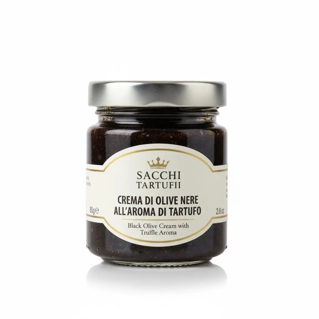 Black olive tapenade flavoured with truffle