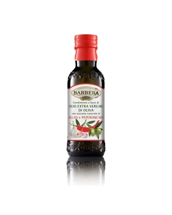 Garlic and chilli olive oil condiment