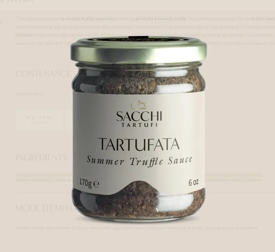 Sauce Tartufata à la truffe d'été 3%