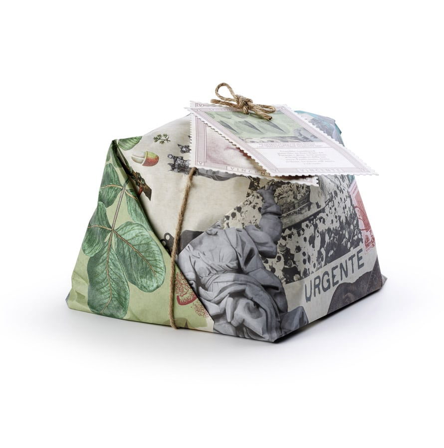 Panettone "Santa" artisanale de Sicile chocolat blanc, crème de pistache de Bronte