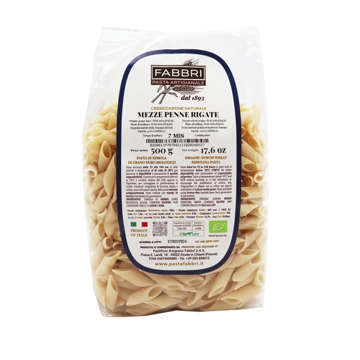 [PPAT00091] Mezze Penne Rigate Semola Toscana