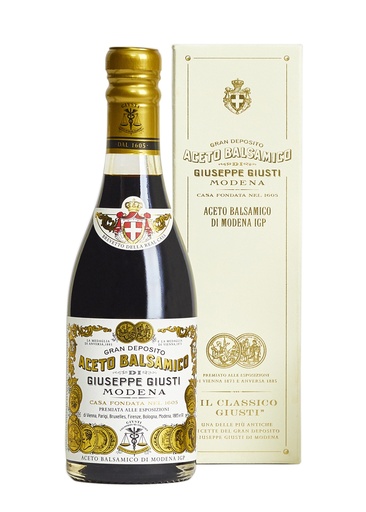 [PHUI00080] Giusti Vinaigre Balsamique de Modène IGP 2 Médailles d'Or  250ml Champagnotta avec boite cadeau