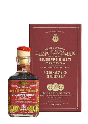 [PHUI00082] Giusti Vinaigre Balsamique de Modène IGP 3 Médailles d'Or  250ml Cubica avec boite cadeau