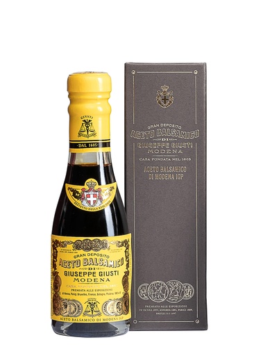 [PHUI00088] Giusti Vinaigre Balsamique de Modène IGP 4 Médailles d'Or  100ml Champagnottina avec boite cadeau 