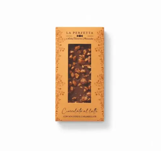 [PBSU00087] La Perfetta - Milk Chocolate Tablet with Caramelised Hazelnuts
